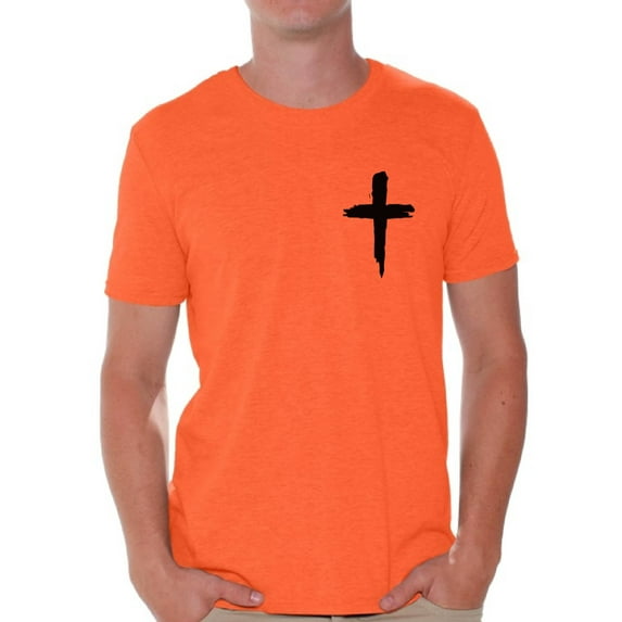 Awkward Styles Black Cross Shirt for Men Christian Mens Shirts Christian Cross Clothes for Men Jesus Christ is the Lord Christian Cross Birthday Gifts Jesus Shirts Jesus Clothing Cross Mens Shirt