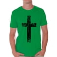thumbnail image 1 of Awkward Styles Black Cross T Shirt for Him Christian Mens Shirts Christian Cross Clothes for Men Jesus Christ is the Lord Christian Cross Birthday Gifts Jesus Shirts Jesus Clothing Cross Mens Shirt, 1 of 4
