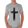 thumbnail image 1 of Awkward Styles Black Cross T Shirt for Him Christian Mens Shirts Christian Cross Clothes for Men Jesus Christ is the Lord Christian Cross Birthday Gifts Jesus Shirts Jesus Clothing Cross Mens Shirt, 1 of 4