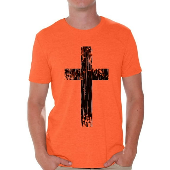 Awkward Styles Black Cross T Shirt for Him Christian Mens Shirts Christian Cross Clothes for Men Jesus Christ is the Lord Christian Cross Birthday Gifts Jesus Shirts Jesus Clothing Cross Mens Shirt