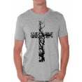 thumbnail image 1 of Awkward Styles Black Cross T Shirt for Men Christian Mens Shirts Christian Cross Clothes for Men Jesus Christ is the Lord Christian Cross Birthday Gifts Jesus Shirts Jesus Clothing Cross Mens Shirt, 1 of 4