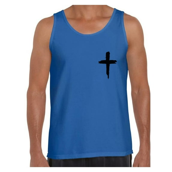 Awkward Styles Black Cross Tank Top Shirts for Men Christian Mens Tanks Christian Cross Clothes for Men Jesus Lord Christian Birthday Gifts Jesus Cross Shirts Jesus Clothing Cross Mens Shirt