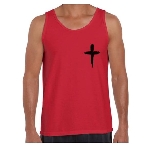 Awkward Styles Black Cross Tank Top Shirts for Men Christian Mens Tanks Christian Cross Clothes for Men Jesus Lord Christian Birthday Gifts Jesus Cross Shirts Jesus Clothing Cross Mens Shirt
