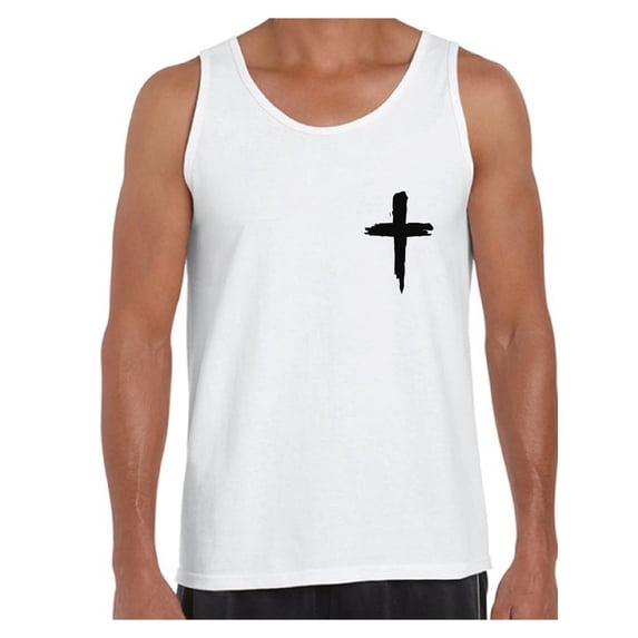 Awkward Styles Black Cross Tank Top Shirts for Men Christian Mens Tanks Christian Cross Clothes for Men Jesus Lord Christian Birthday Gifts Jesus Cross Shirts Jesus Clothing Cross Mens Shirt