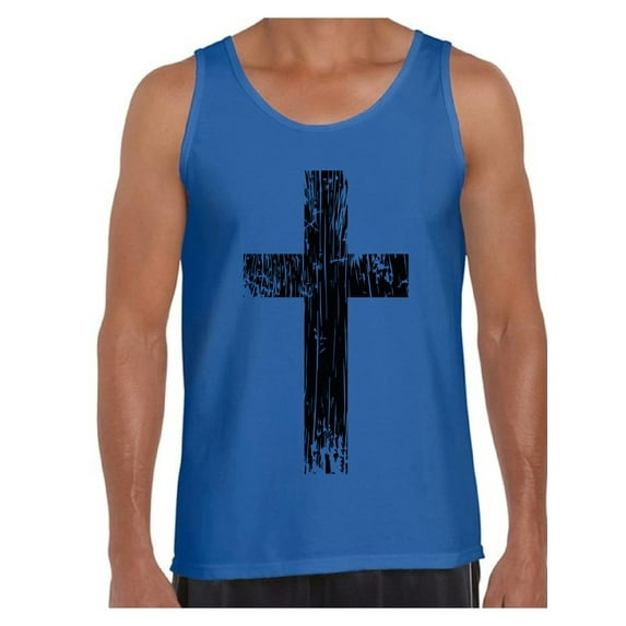 Awkward Styles Black Cross Tank Top T Shirt for Him Christian Mens Tanks Christian Cross Clothes for Men Jesus Lord Christian Birthday Gifts Jesus Cross Shirts Jesus Clothing Cross Mens Shirt