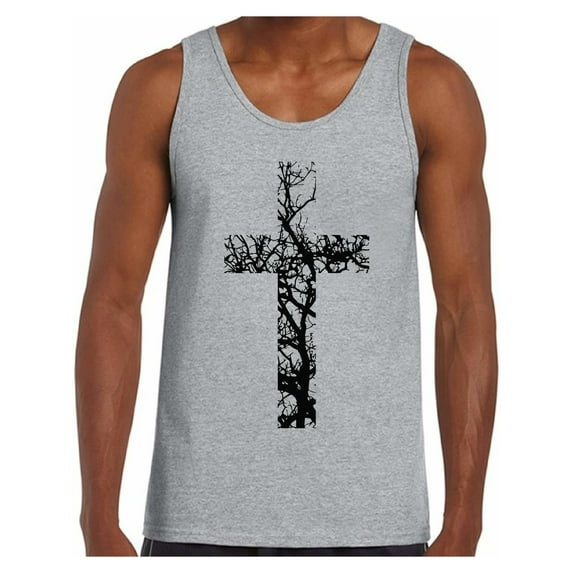 Awkward Styles Black Cross Tank Top T Shirt for Men Christian Mens Tanks Christian Cross Clothes for Men Jesus Lord Christian Birthday Gifts Jesus Cross Shirts Jesus Clothing Cross Mens Shirt