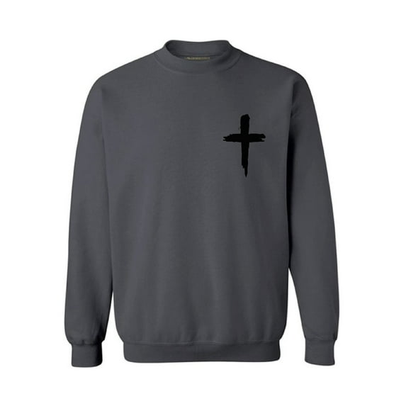 Awkward Styles Black Cross Unisex Crewnecks Christian Crewneck for Her Cross Clothes Collection Jesus Cross Crewneck for Women Jesus Sweater for Men Christian Gifts Cross Outfit for Men and Women