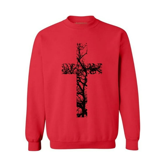 Awkward Styles Black Cross Unisex Crewnecks Christian Crewnecks for Her Cross Clothes Collection Jesus Cross Crewneck for Women Jesus Sweater for Men Christian Gifts Cross Outfit for Men and Women