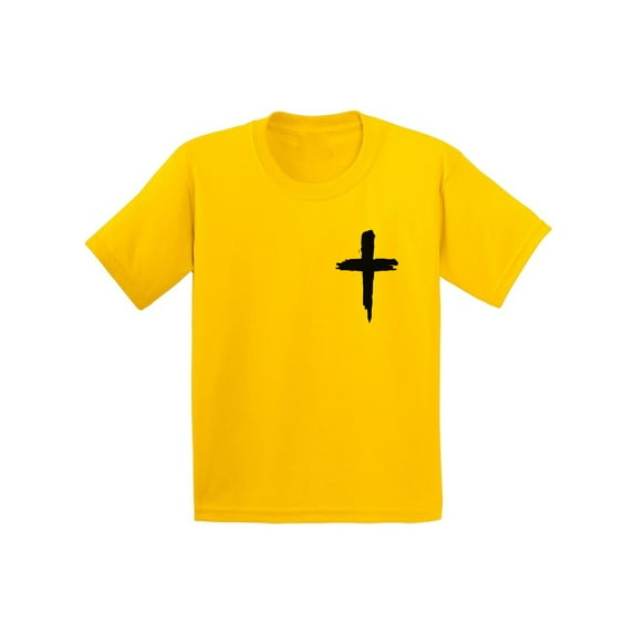 Awkward Styles Black Cross Youth Shirt Christian T Shirt for Boys Christian Cross Shirts for Girls Jesus T-Shirt for Children Christian Cross Gifts Jesus Clothing for Children Cross T-Shirt for Kids