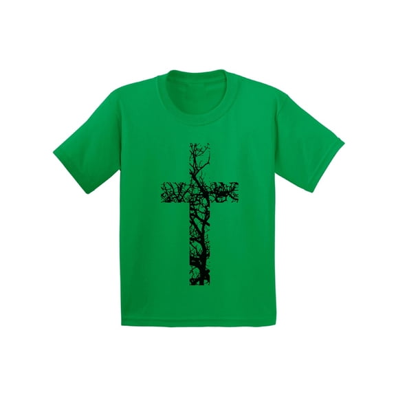 Awkward Styles Black Cross Youth Shirt Christian T Shirts for Boys Christian Cross Shirts for Girls Jesus T-Shirt for Children Christian Cross Gifts Jesus Clothing for Children Cross T-Shirt for Kids