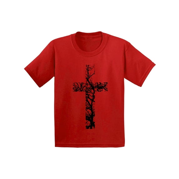 Awkward Styles Black Cross Youth Shirt Christian T Shirts for Boys Christian Cross Shirts for Girls Jesus T-Shirt for Children Christian Cross Gifts Jesus Clothing for Children Cross T-Shirt for Kids