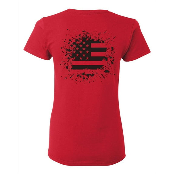 Awkward Styles Black Flag Shirt Memorial Day Pro America Flag T shirt for Her Stripes and Stars American Flag Gifts Pro America Lovers T shirt for Women USA Flag Gifts USA Print on the Back Only