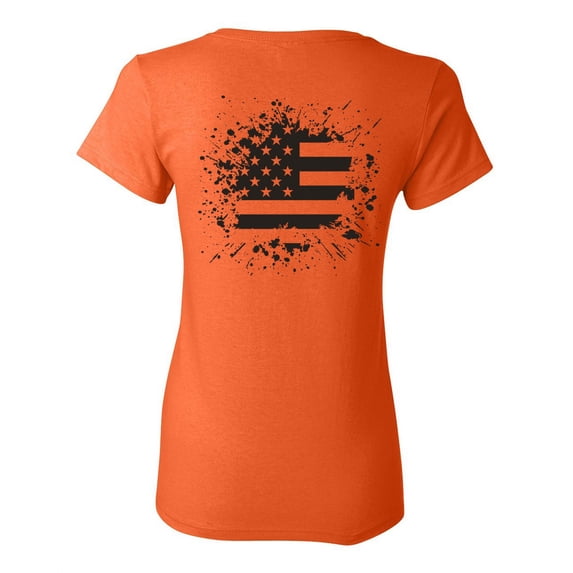 Awkward Styles Black Flag Shirt Memorial Day Pro America Flag T shirt for Her Stripes and Stars American Flag Gifts Pro America Lovers T shirt for Women USA Flag Gifts USA Print on the Back Only