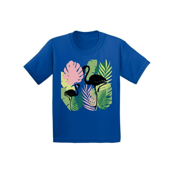Awkward Styles Black Flamingos Infant Shirt Cute Summer Shirt for Kids Pink Flamingo T Shirt for Boys Pink Flamingo Shirts for Girls Cute Flamingo T-Shirt for Children Summer Gifts for Little One