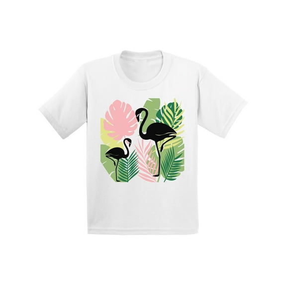Awkward Styles Black Flamingos Infant Shirt Cute Summer Shirt for Kids Pink Flamingo T Shirt for Boys Pink Flamingo Shirts for Girls Cute Flamingo T-Shirt for Children Summer Gifts for Little One