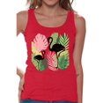 thumbnail image 1 of Awkward Styles Black Flamingos Tank Top T-Shirt for Her Flamingo Shirts Summer Clothes for Women Beach Tanks Pink Flamingo Tshirt for Ladies Summer Gifts Flamingo Shirts Beach Clothing Collection, 1 of 4