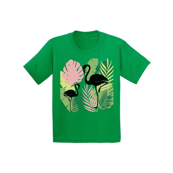Awkward Styles Black Flamingos Youth Shirt Cute Summer Shirt for Kids Pink Flamingo T Shirt for Boys Pink Flamingo Shirts for Girls Nifty Flamingo T-Shirt for Children Summer Gifts for Little One