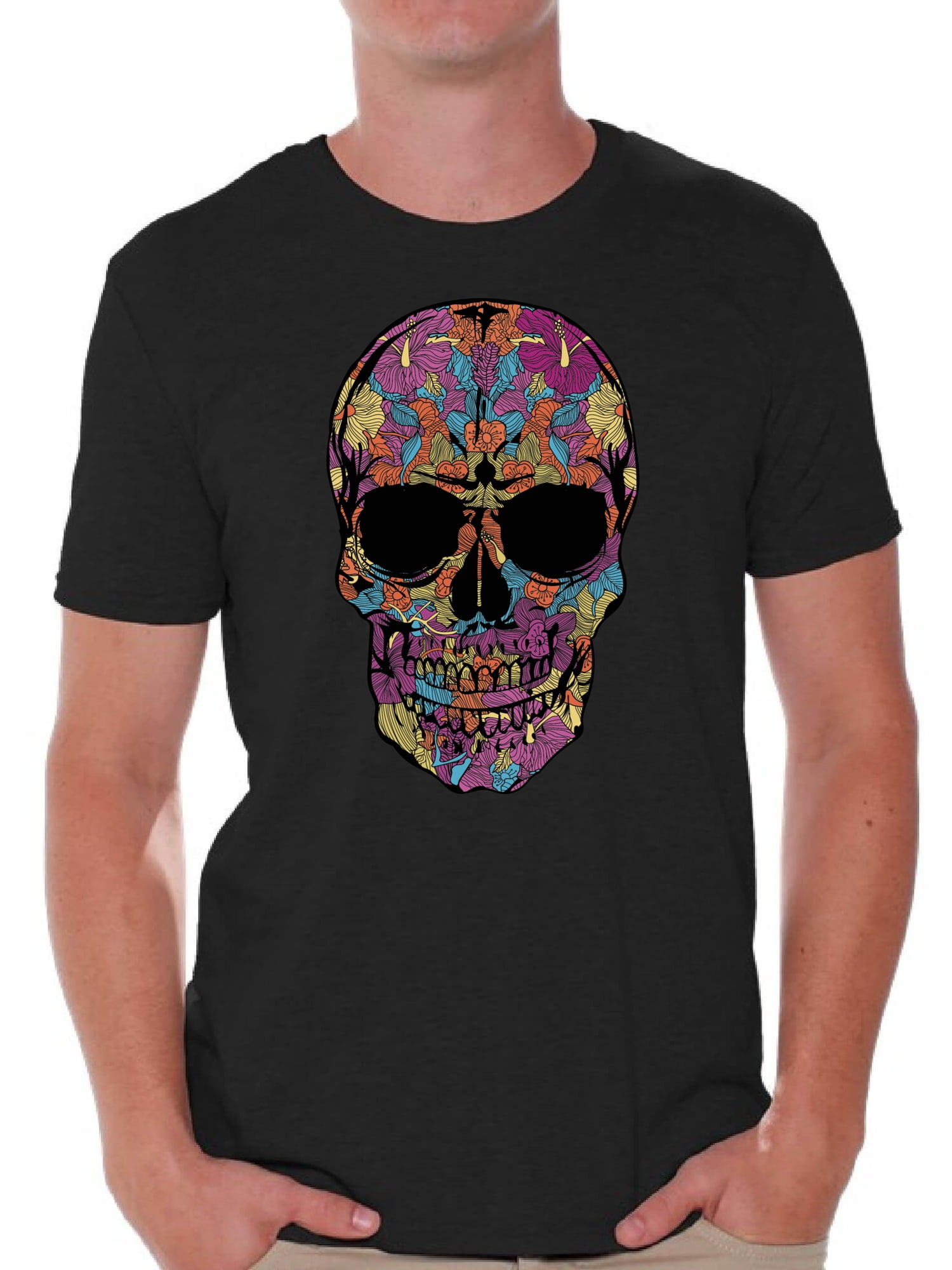 Small Funky Tee - Day of the Dead Skull - Black main image 0