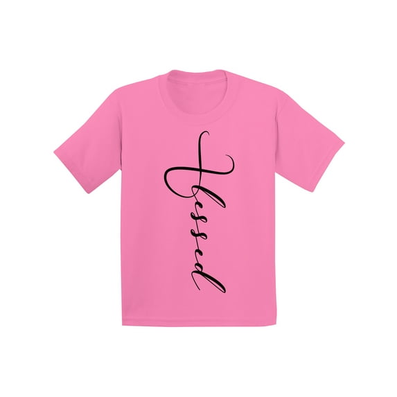 Awkward Styles Black Youth Shirt Blessed Shirt for Kids Christian T Shirt for Boys Christian Shirts for Girls Blessed T-Shirt for Children Christian Gifts for Little One Blessed Clothing for Children