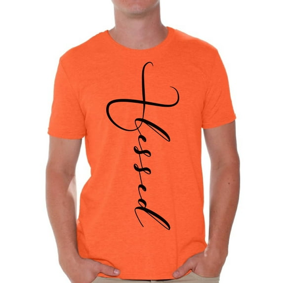 Awkward Styles Blessed Black T Shirt for Men Christian Shirts Christian Clothes for Men Following Jesus T-Shirt Black Tshirt for Men Christian Gifts Blessed Shirts Blessed Clothing Collection for Men