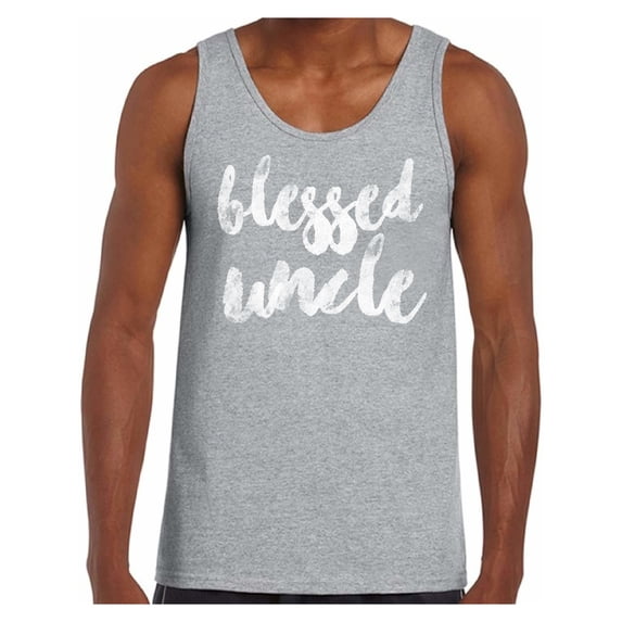 Awkward Styles Blessed Uncle Shirts Best Father`s Day Gift Gifts for Best Dad Blessed Uncle Tshirt Best Uncle Gift Tshirt for Dad Dad Gifts Father`s Day Men Tank Top Father`s Blessed Uncle Tank Top