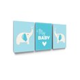thumbnail image 1 of Awkward Styles Blue Canvas Decor My Baby Kids Room Wall Decals Kids Room Funny Elephant Art for Kids Animal Art My Baby Set of 3 Canvas Newborn Baby Room Canvas Wall Decor Mother Quotes Canvas Art, 1 of 4