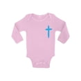 thumbnail image 1 of Awkward Styles Blue Cross Baby Bodysuit Jesus Long Sleeve Tops for Newborn Baby Christian Cross Clothes for Baby Boys Christian Bodysuits for Baby Girls Jesus Clothing for Baby Kids Cross One Piece, 1 of 4