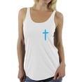 thumbnail image 1 of Awkward Styles Blue Cross Racerback Tank Tops for Women Christian Clothes for Ladies Jesus Womens Racerback Tank Top Jesus Clothing Christian Cross Tanks T Shirt for Her Cross Ladies Shirt, 1 of 4