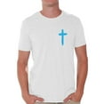 thumbnail image 1 of Awkward Styles Blue Cross Shirt for Men Christian Mens Shirts Christian Cross Clothes for Men Jesus Christ is the Lord Christian Cross Birthday Gifts Jesus Shirts Jesus Clothing Cross Mens Shirt, 1 of 4