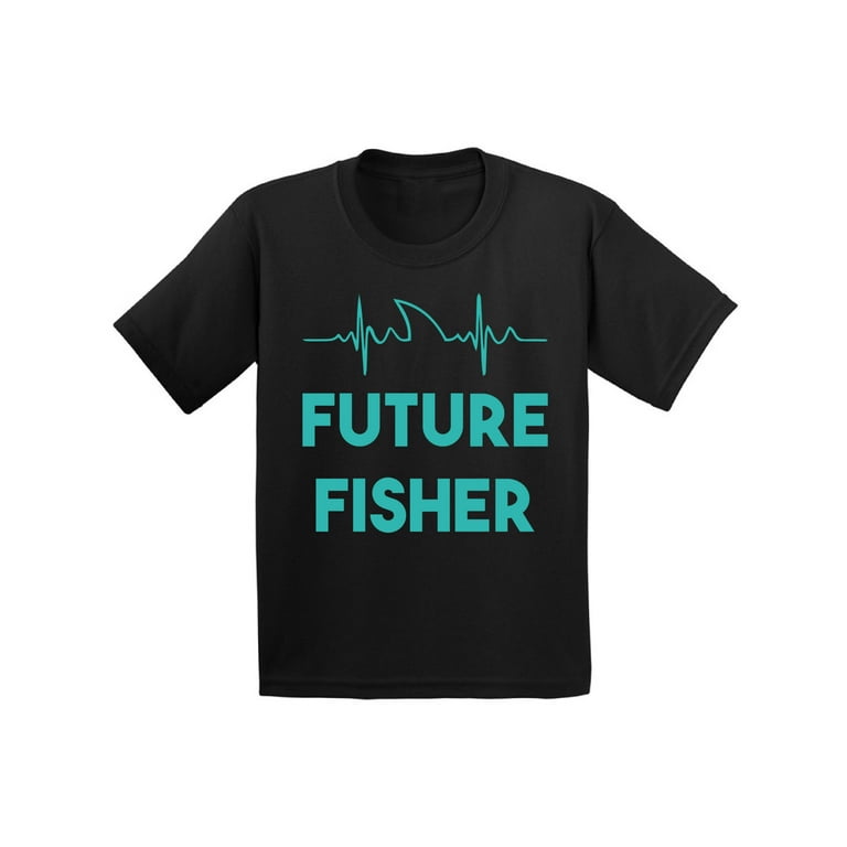 Awkward Styles Blue Shirt for Kids Happy Fisher Shirt for Kids