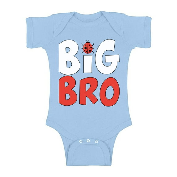 Awkward Styles Bodysuit Short Sleeve Ladybug Baby Items for Boys Big Brother Outfit Ladybug Clothing Pregnancy Announcement Romper for Newborn Baby Big Bro One Piece Ladybug Clothes Collection