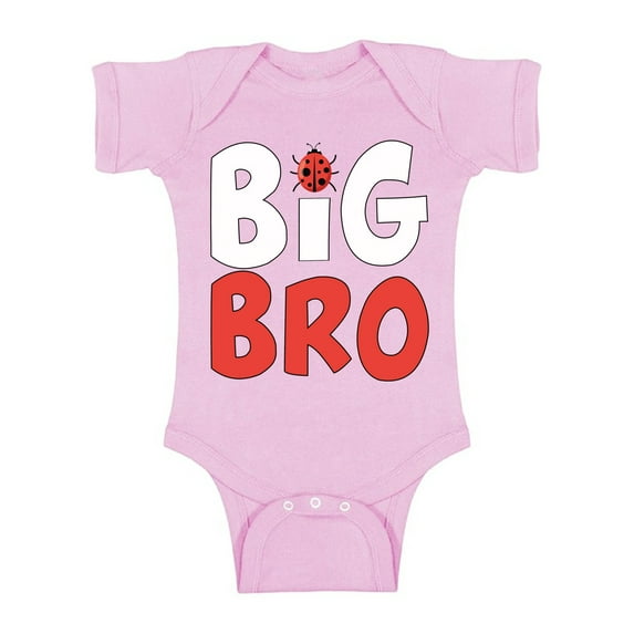 Awkward Styles Bodysuit Short Sleeve Ladybug Baby Items for Boys Big Brother Outfit Ladybug Clothing Pregnancy Announcement Romper for Newborn Baby Big Bro One Piece Ladybug Clothes Collection