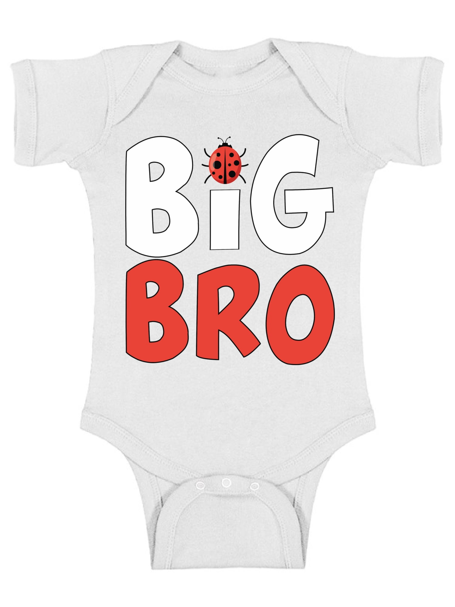 "I Love My Big Brother" Baby Bodysuit - Unisex, 100% Cotton, Snap Closure, 0-24 Months