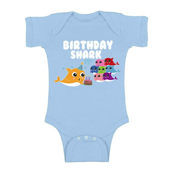 Awkward Styles Bodysuit Short Sleeve Shark Birthday Party Shark Outfit for Romper for Newborn Baby Baby Girl Clothes Shark Themed B Day Party Gifts Baby Boy Clothing Shark Gifts