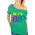 thumbnail image 1 of Awkward Styles Born In 88 Off Shoulder Shirt 30th Birthday Party Outfit for Women 30th Birthday Baggy Shirt Funny Thirty Shirts Womens 30th Tshirt B-Day Born in 1988 Funny Birthday Flowy Top for Women, 1 of 4