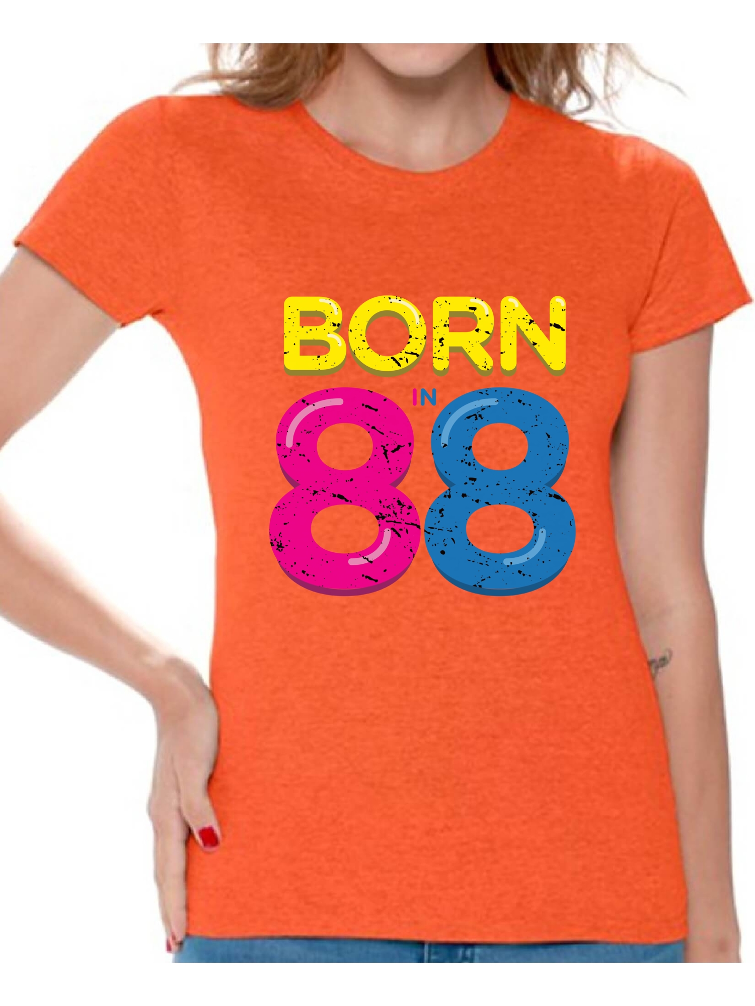 Awkward Styles Born In 88 Tshirt 30th Birthday Party Outfit for Women Funny Thirty Shirts Womens 30th Tshirt B-Day Party 88 T-Shirt Born in 1988 Funny Birthday Shirts for Women 30th Birthday Shirt - image 1 of 4