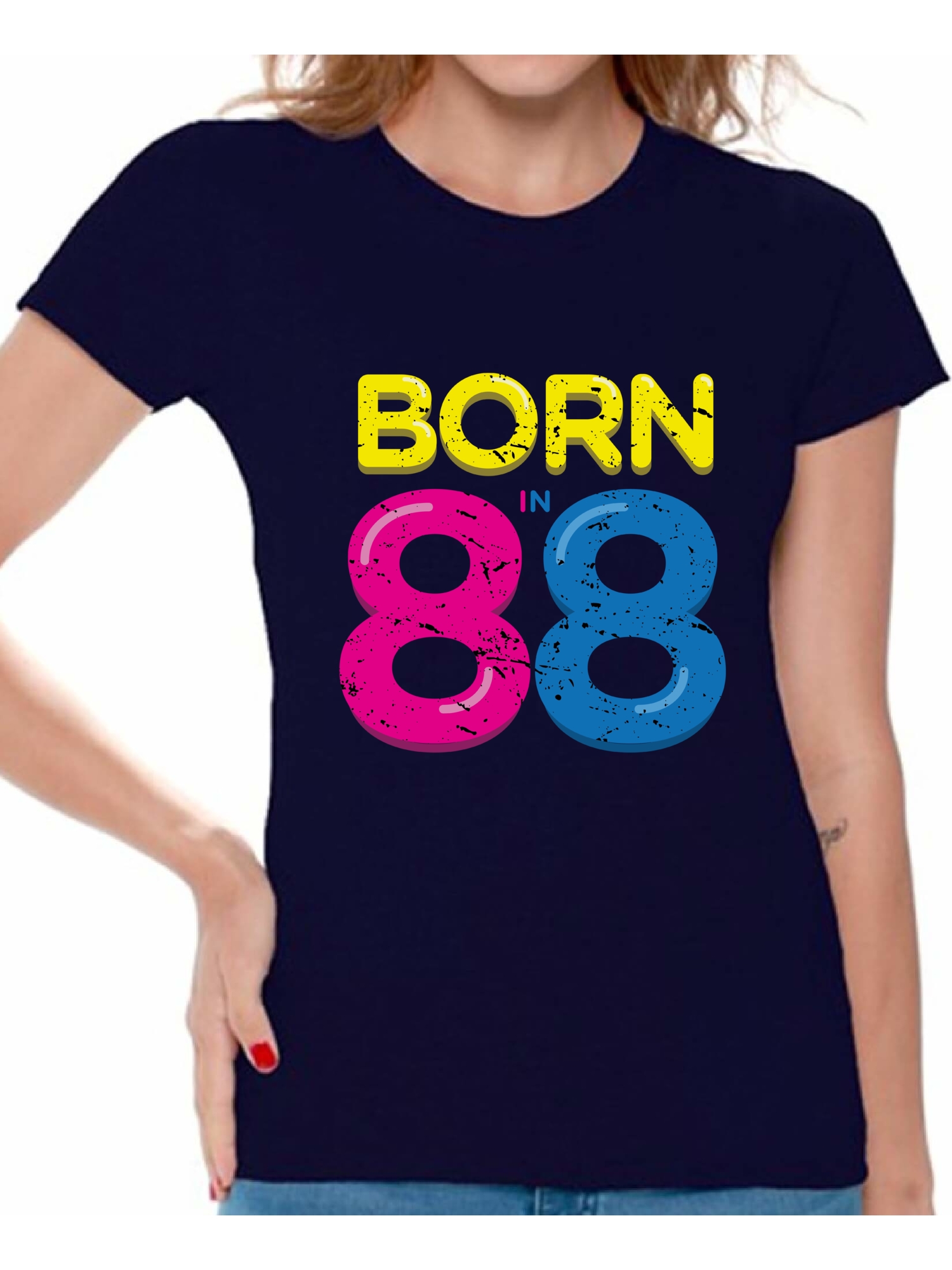 Awkward Styles Born In 88 Tshirt 30th Birthday Party Outfit for Women Funny Thirty Shirts Womens 30th Tshirt B-Day Party 88 T-Shirt Born in 1988 Funny Birthday Shirts for Women 30th Birthday Shirt - image 1 of 4