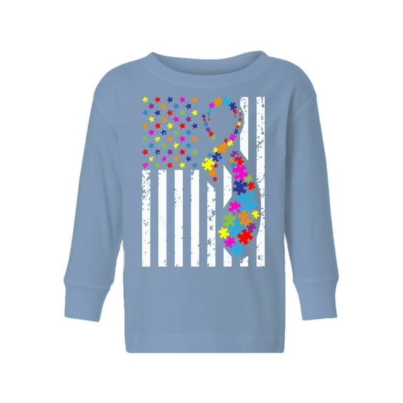 Awkward Styles Boys Girls Autism Shirt Long Sleeve Colorful Flag Tee for Kids