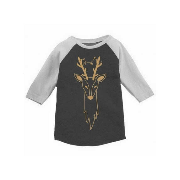 Awkward Styles Boys Girls Xmas T-Shirt Christmas Deer Toddler Raglan Shirt
