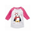 thumbnail image 1 of Awkward Styles Boys Girls Xmas T-Shirt Penguin Christmas Pattern Toddler Raglan Shirt, 1 of 4
