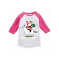 thumbnail image 1 of Awkward Styles Boys Girls Xmas T-Shirt Unicorn Santa Christmas Rainbow Toddler Raglan Shirt, 1 of 4
