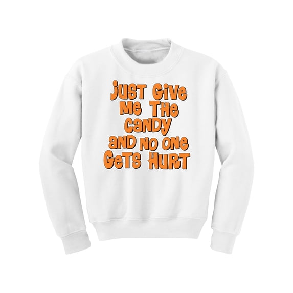 Awkward Styles Boys Halloween Youth Sweatshirt Give me the Candy Crewneck Tops for Kids Girls