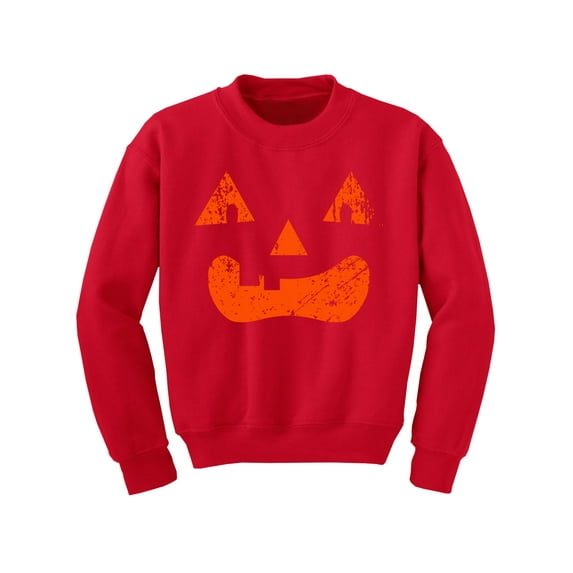 Awkward Styles Boys Halloween Youth Sweatshirt Orange Jack-O'-Lantern Crewneck Tops for Kids Girls