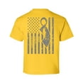 thumbnail image 1 of Awkward Styles Brain Cancer Awareness T-Shirt Grey Flag Kids T Shirts Back Print, 1 of 4