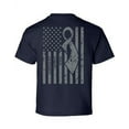thumbnail image 1 of Awkward Styles Brain Cancer Awareness T-Shirt Grey Flag Kids T Shirts Back Print, 1 of 4