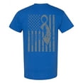 thumbnail image 1 of Awkward Styles Brain Cancer Awareness T-Shirt Grey Flag T Shirts for Men Back Print, 1 of 4