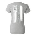 thumbnail image 1 of Awkward Styles Brain Cancer Awareness T-Shirt Grey Ribbon Flag T Shirts for Women Back Print, 1 of 4