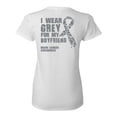 thumbnail image 1 of Awkward Styles Brain Cancer Awareness T-Shirt I Wear Grey For My Boyfriend T Shirts for Women Back Print, 1 of 4