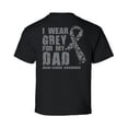 thumbnail image 1 of Awkward Styles Brain Cancer Awareness T-Shirt I Wear Grey For My Dad Kids T Shirts Back Print, 1 of 4