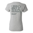 thumbnail image 1 of Awkward Styles Brain Cancer Awareness T-Shirt I Wear Grey For My Girlfriend T Shirts for Women Back Print, 1 of 4